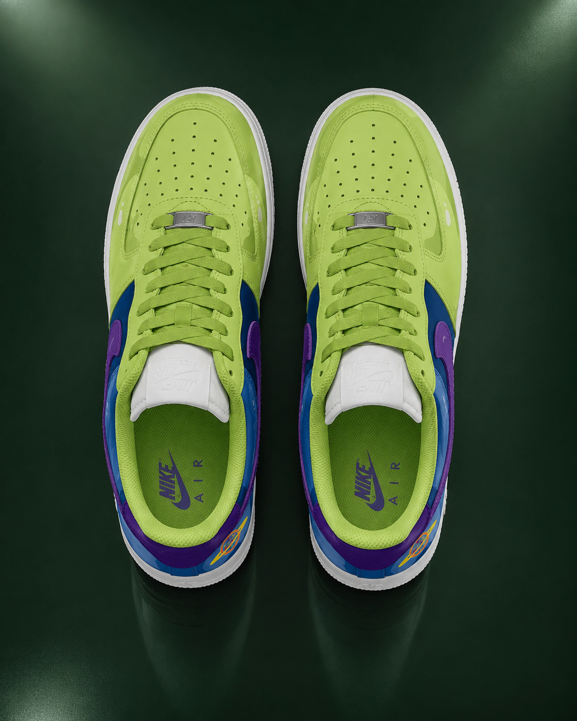 TOY STORY CUSTOM PAINT ALLIEN PIZZA PLANET Air-Style Sneakers