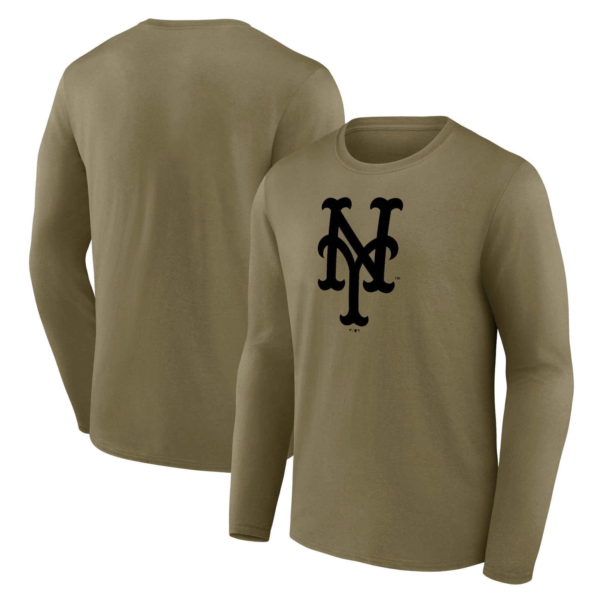 New York Mets Mono Logo Graphic Long Sleeve T-Shirt - Mens