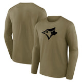 Toronto Blue Jays Mono Logo Graphic Long Sleeve T-Shirt - Mens