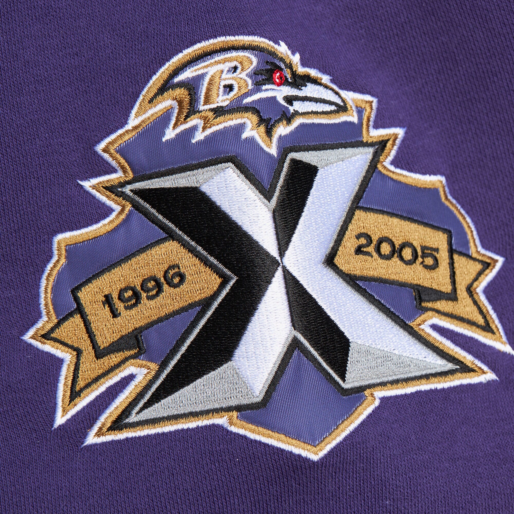 Baltimore Ravens Mitchell & Ness All Over Crew 4.0 Vintage Logo